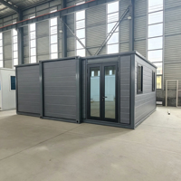 Casa Container Prefabbricata Espandibile con Tetto Piatto a Prezzo di Fabbrica, Casa Mobile Modulare Impermeabile per Cantieri Edili