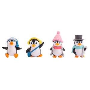 Figuras de pingüinos de nieve Dp Craft, juego de 4 mini decoraciones para el hogar, coche, uso en interiores, moldeo por inyección D1287 - Product Image 5