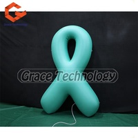 Ballon gonflable personnalisé pour le cancer du sein avec lumières LED Ballon gonflable en ruban pour décorations de sensibilisation