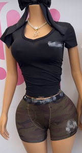 G03623C Set Estivo 2026 in Offerta: Camicie Stampate e Shorts Coordinati per Donna - Product Image 2