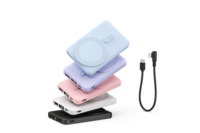 Chargeur portable mini personnalisé 5000mAh 22.5W PD à charge rapide, batterie externe magnétique sans fil avec écran LCD, vente en gros OEM
