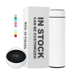 Bouteille d'eau intelligente personnalisée avec affichage de la température, 500 ml, sans BPA, en acier inoxydable, thermos, tasse à café - Product Image 2