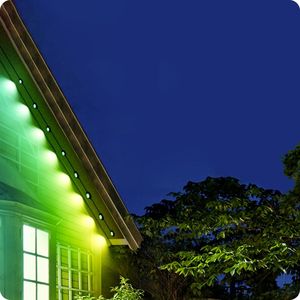 Guirlandes lumineuses LED RGB extérieures étanches IP65 les plus vendues, fonction de reprise après coupure, 24V, installation facile, corps en PVC, éclairage ponctuel pour jardin - Product Image 2