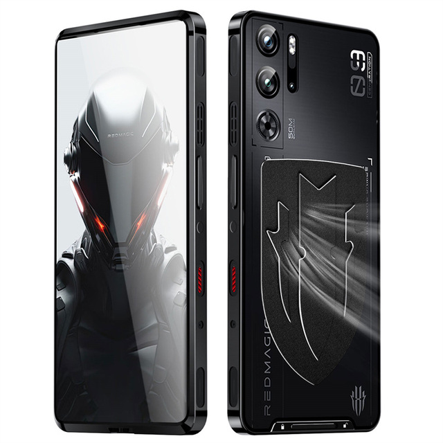 For ZTE nubia Red Magic 10S 10 9 9S Pro+ Pro Graphene Layer Heat Dissipation Hybrid Metal Bumper Frame Case + Clear Matte Cover