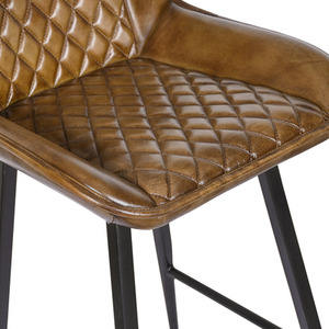 Chaise de comptoir durable avec base en métal solide et assise haute confortable pour bar à petit-déjeuner, îlot de cuisine et zones de détente - Product Image 3