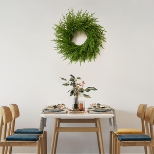 24 "thực tế nhân tạo norfolk thông Vòng hoa cây xanh Vòng hoa cho trong nhà ngoài trời cửa trước kỳ nghỉ trang trí Giáng sinh - Product Image 4