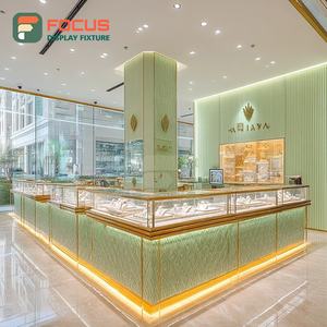 Vitrine de présentation de bijoux moderne pour centre commercial, avec cadre métallique, pour bijouterie - Product Image 3