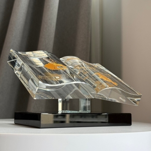 Prix de gros de trophée de forme de <span class=keywords><strong>livre</strong></span> d'ADL de haute qualité nouveau design pour des enseignants d'événements scolaires de l'usine d'artisanat en cristal - Product Image 5