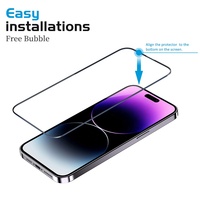 3 Lots Offre Spéciale – Protection d'écran en verre trempé 9H 2.5D avec impression soyeuse et protection d'objectif d'appareil photo pour iPhone 16, compatible iPhone 13, 14, 15 Pro