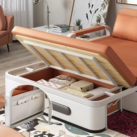 Canapé-lit moderne pliable avec rangement, fauteuil inclinable et canapé de salon à structure métallique pour appartement