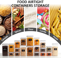 Ensemble de 30 contenants de rangement pour garde-manger, contenants hermétiques pour aliments avec couvercles, sans BPA, pour l'organisation et le rangement de la cuisine