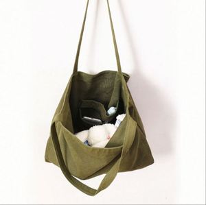 Sac fourre-tout en toile avec logo, 16 oz, 100 % coton, vierge, robuste, grand format, pour femme, décontracté, avec poche épaule, couleur personnalisable, pour usage extérieur, idéal comme cadeau - Product Image 3