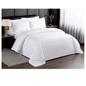 Juego de <span class=keywords><strong>fundas</strong></span> de edredón de lujo para cama, Sábana de cama Lisa tejida de algodón egipcio de lujo para Hotel nórdico blanco, 133x60 - Product Image 1