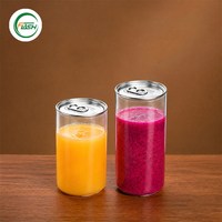 Bouteille cylindrique en PET 330 ml avec bouchon à vis pour boissons gazeuses, jus et autres, idéale pour la restauration et la vente en gros, personnalisable avec votre logo.