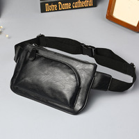 Sac banane en cuir PU pour homme de Guangzhou - Fermeture éclair portable pour usage quotidien/extérieur/professionnel