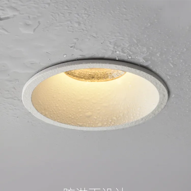 Aisilan modern kapalı yuvarlak alüminyum downlight gömülü karartma tavan ışık oturma odası için focos LED gömme spot