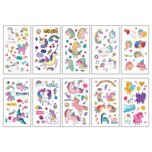 Adesivi transfrontalieri per ragazze e bambini, adesivi per <span class=keywords><strong>tatuaggi</strong></span> di alta qualità <span class=keywords><strong>con</strong></span> principesse, dinosauri dei cartoni animati e oceano per ragazzi - Product Image 5