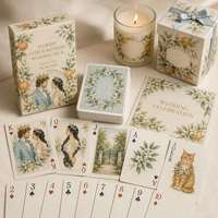 Jeu de cartes de poker personnalisé Florida Citrus Blossom, portrait aquarelle, avec boîte de rangement