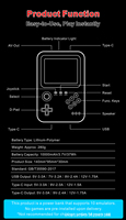 Console de jeu portable 2-en-1 K8 et batterie externe, prend en charge plus de 10 émulateurs et manettes externes, plus de 10 000 jeux pour FC MD SFC