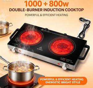 Table de cuisson à <span class=keywords><strong>induction</strong></span> encastrable en céramique, 1800W, 60Hz, 2 brûleurs, électrique, personnalisable, nouvelle collection 2026, vente chaude directe usine - Product Image 1
