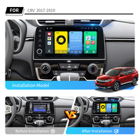 9 10.1  Android  pour  HONDA CRV 2017-2019  Autoradio  GPS  Navigation  Commande au volant  Caméra de recul AHD