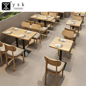 <span class=keywords><strong>Muebles</strong></span> de comedor de madera contemporáneos, mesas duraderas, sillas, cabina, sofá, conjunto para restaurantes, hoteles, cafeterías, cafeterías, <span class=keywords><strong>YSK</strong></span>-17 - Product Image 1