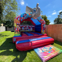 Castillo Inflable Personalizado Songfa con Diseño de Elefante de Dibujos Animados, Casa de Brinco Temática para Fiestas, Alquiler de Castillo Hinchable de PVC
