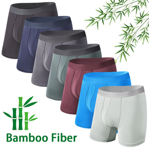 Intimo Maschile all'Ingrosso, <span class=keywords><strong>Boxer</strong></span> a <span class=keywords><strong>Gamba</strong></span> <span class=keywords><strong>Lunga</strong></span> in Fibra di Bambù Comodi e Traspiranti, Produttore OEM di Intimo - Product Image 1