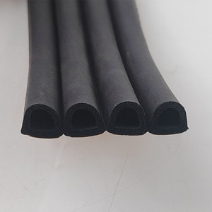 Tira de sellado de silicona negra tipo D 9x6 para puerta, ventana, coche, aislamiento acústico, a prueba de polvo, autoadhesiva - Product Image 2