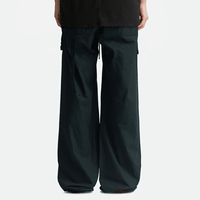 Pantalon cargo de travail pour homme 100% coton, brodé sur mesure, coupe oversize, jambe large, ample, avec cordon de serrage, teint en pièce, style streetwear