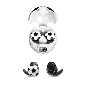 Earphone Bluetooth Berbentuk Sepak Bola Earphone Nirkabel TWS Earbud Nirkabel Kustom