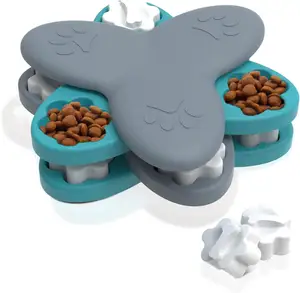 Mangiatoia lenta cane Anti-depressione giocattoli di arricchimento alimentatore a quattro strati rotabili gioco interattivo cane puzzle giocattolo