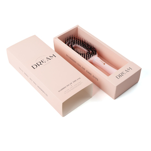 Biểu Tượng Tùy Chỉnh In Màu Hồng Màu Matte Hộp Giấy Điện Tử Sóng Tóc Bàn Chải Hiển Thị Hộp - Product Image 2