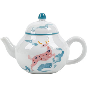 Guanlan Ceramic Teapot Pear-shaped With Lid Porcelain Kung Fu <b>Tea</b> <b>Set</b> Afternoon <b>Tea</b> Use - Product Image 5