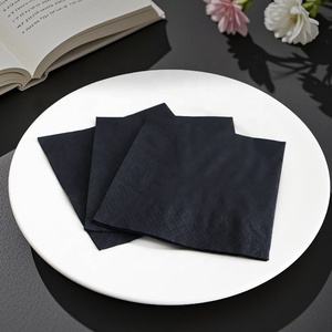 100% Hot bán 2ply 25x25cm dùng một lần cá nhân giáng sinh Cocktail khăn ăn vàng/bạc dập biểu tượng tùy chỉnh cho các bên - Product Image 2