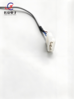 Konektor 3Pin Kustom Sensor Suhu NTC 10K 3950 Kabel Probe Termistor Tahan Air untuk Peralatan Rumah Tangga