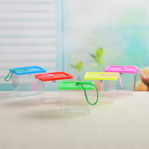 Verre de méduse épais, <span class=keywords><strong>Mini</strong></span> récipient Transparent en plastique, pour poissons, Betta - Product Image 6