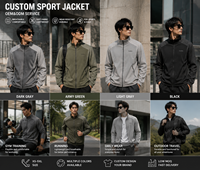 Chaqueta Deportiva Personalizada para Hombre, Ligera, Transpirable, con Cierre Completo, Cuello Alto, para Correr y Entrenar al Aire Libre, Fabricante de Ropa Deportiva