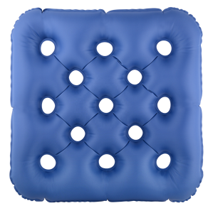 Coussin de siège gonflable bleu avec trous d'aération pour une meilleure respirabilité et un soulagement de la pression, utilisation domestique - Product Image 4