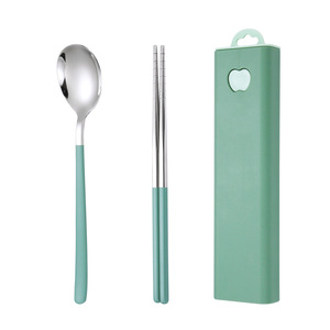 Set di Posate Portatili Minimaliste Moderne in Acciaio Inossidabile, Estetiche e Multicolore, Ideali per Borse Pranzo Bento - Product Image 3