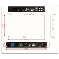 Processeur vidéo LED VDWall LVP300 prend en charge la projection sans fil WIFI pour téléphones, tablettes, ordinateurs, pour les magasins de détail, utilisation en extérieur, SDK