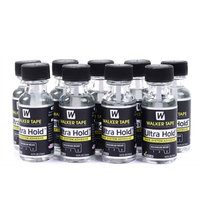 Colle pour perruque en dentelle Walker Tape Ultra Hold 15 ml avec étiquette personnalisée gratuite, adhésif transparent pour perruque en dentelle pour remplacement de cheveux, application au pinceau