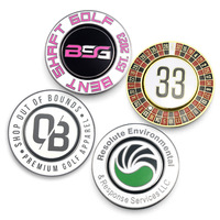 Pièces de monnaie magnétiques en métal personnalisées pour le golf, logo de balle de golf, marqueur de balle de golf personnalisé, pièces de monnaie de défi