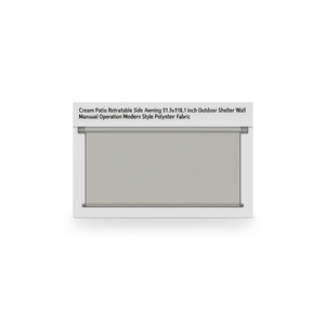 กันสาดข้างแบบยืดหดได้สำหรับลานบ้าน ขนาด 31.5x118.1 นิ้ว ติดผนัง ใช้งานด้วยมือ ที่บังแดดกลางแจ้ง สไตล์โมเดิร์น ผ้าโพลีเอสเตอร์ - Product Image 1