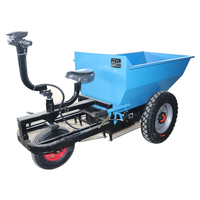 Chariot à main motorisé à économie d'énergie, chariot à béton, chariot à ciment, chariot à sable et gravier, batterie 48V, moteur 1000W, capacité 500KG