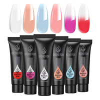 Gel UV/LED thermique à changement de couleur pour extension d'ongles, marque privée OEM, pour nail art