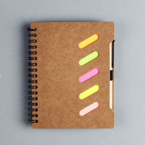 Carnet à spirales créatif avec couverture en kraft, notes adhésives rechargeables, bloc-notes avec onglets pour le bureau, l'école et les cadeaux promotionnels - Product Image 4