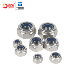 Tuerca de brida hexagonal de acero inoxidable 304, tuerca de bloqueo de nailon hexagonal DIN982, venta directa de fábrica - Product Image 1