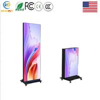 Pantalla LED P2.5 Plegable y Enrollable de 180 Pulgadas, con HDR10, Equipo de Visualización Comercial Portátil con Soporte de Pie