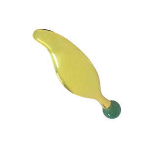 Rodillo de Jade para el Rostro con Mango de Aleación de Zinc en Forma de Hoja de Obsidiana Natural, para el Cuidado de la Piel y Anti-Hinchazón de Ojos - Product Image 2